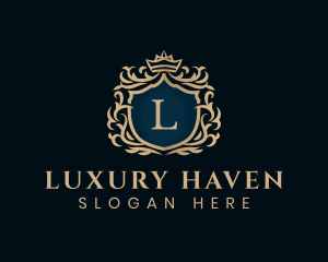 Luxurious Crown Shield logo design