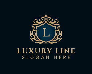 Luxurious Crown Shield logo design