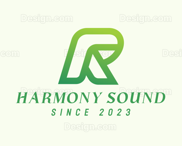 Green Modern Letter R Logo