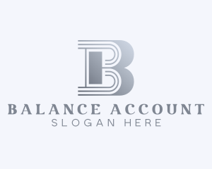 Financial Accounting Broker Letter B logo design