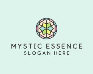 Multicolor Mandala Symbol logo design