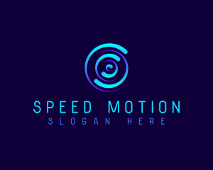 Radial Swirl Tech logo design