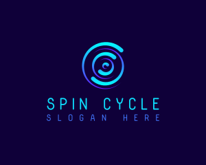 Radial Swirl Tech logo design