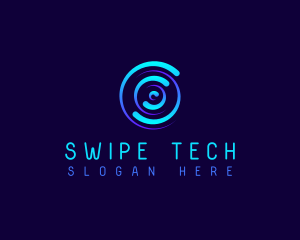 Radial Swirl Tech logo design