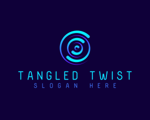 Radial Swirl Tech logo design