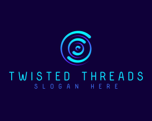 Radial Swirl Tech logo design