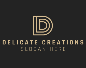 Modern Linear Letter D logo design