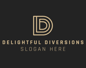 Modern Linear Letter D logo design