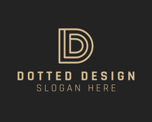 Modern Linear Letter D logo design