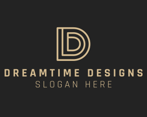 Modern Linear Letter D logo design