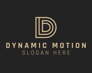 Modern Linear Letter D logo design