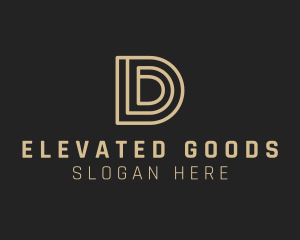 Modern Linear Letter D logo design