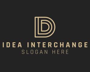 Modern Linear Letter D logo design