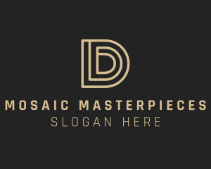 Modern Linear Letter D logo design