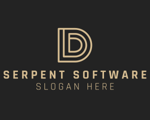 Modern Linear Letter D logo design