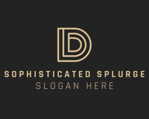 Modern Linear Letter D logo design