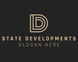 Modern Linear Letter D logo design