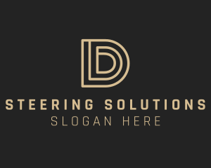 Modern Linear Letter D logo design