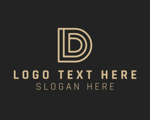 Letter - Modern Linear Letter D logo design