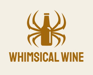 Spider Legs Bottle logo design