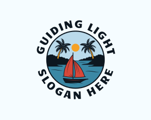 Boat Island Getaway logo design