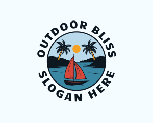 Boat Island Getaway logo design