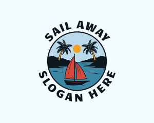 Boat Island Getaway logo design