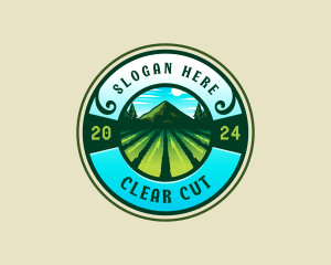 Mountain Farming Landscape Logo