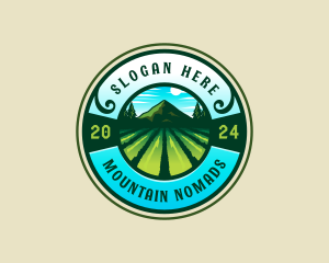 Mountain Farming Landscape logo design