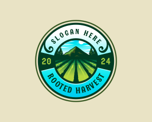 Mountain Farming Landscape logo design