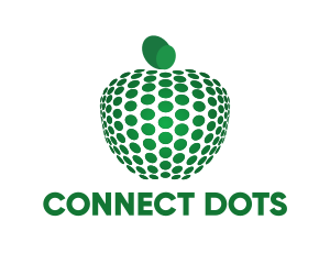 Dots & Green Apple logo design