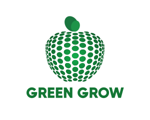 Dots & Green Apple logo design