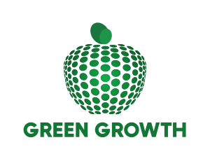 Dots & Green Apple logo design