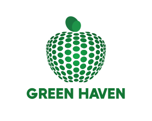 Dots & Green Apple logo design