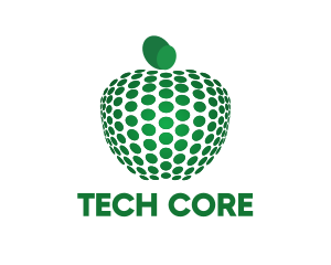 Dots & Green Apple logo design