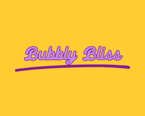 Quirky Bubbly Wordmark logo design