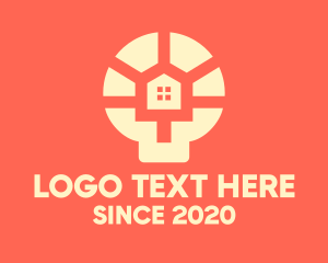 Light Bulb House logo design