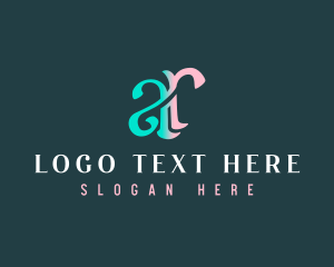 Elegant Monogram Letter AR logo