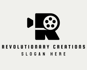 Film Camera Letter R logo design