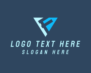 Creative Triangular Letter F logo