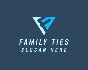 Creative Triangular Letter F logo design