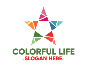 Colorful Star Mosaic logo design