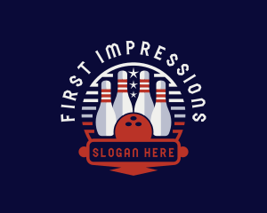 Bowling Sports Tournament logo design