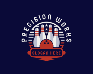 Bowling Sports Tournament logo design