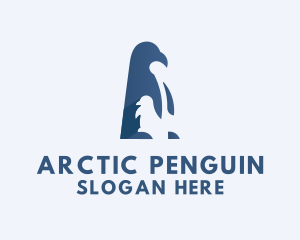 Penguin Mother Baby logo design