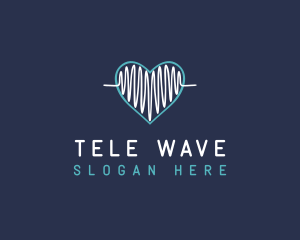 Wave Heart Lifeline logo design