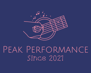 Acoustic Guitar Performer  logo design