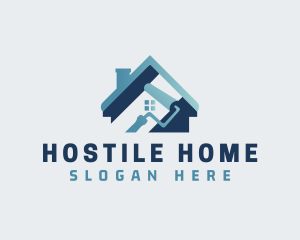 Paint Roller Home logo design