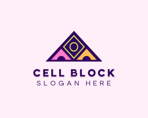 Colorful Blocks Playhouse logo design