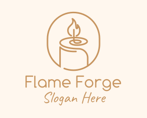 Flame Wax Candle logo design